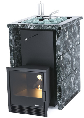 Печь "Анапа" в трехстороннем кожухе с открытым верхом (Пироксенит)