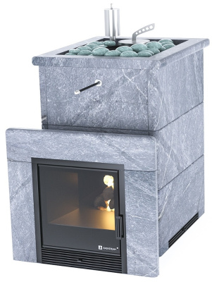 Печь "Анапа" в полноценном кожухе с открытым верхом (Талькохлорит)