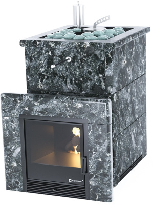 Печь "Анапа" в полноценном кожухе с открытым верхом (Пироксенит)