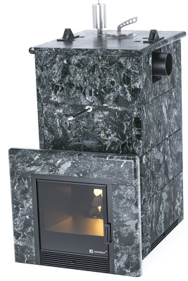 Печь "Анапа" в полноценном кожухе с боковым подключением (Пироксенит)