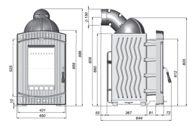 Каминная топка Fireway Agnet - купить в Краснодаре с доставкой по Краснодарскому краю!