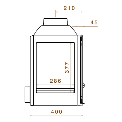 Каминная топка LCI 5 GFR, стекло справа - купить в Краснодаре с доставкой по Краснодарскому краю!