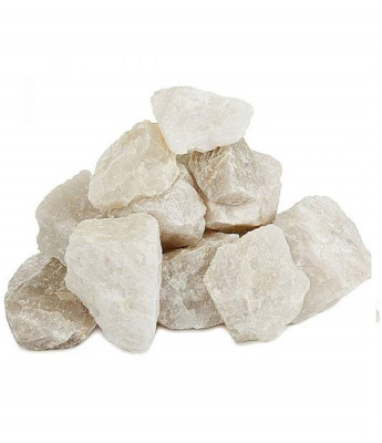 Камень белый кварцит, обвалов. в коробках (20кг)