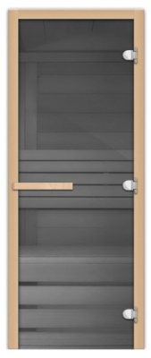 Дверь FireWay стеклянная Графит 1800х700 8мм 3 петли