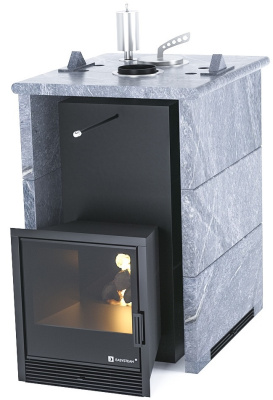 Печь "Анапа" в трехстороннем кожухе (Талькохлорит)