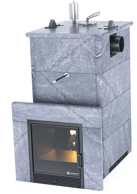 Печь "Анапа" в полноценном кожухе с боковым подключением (Талькохлорит)