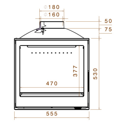 Каминная топка LCI 5 GFR, стекло справа - купить в Краснодаре с доставкой по Краснодарскому краю!