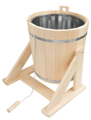 Обливное устройство 15л. Липа с нерж. вст. (Цветы) (М-62)