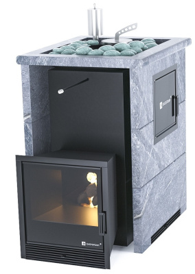 Печь "Анапа" М2 в трехстороннем кожухе с открытым верхом (Талькохлорит)