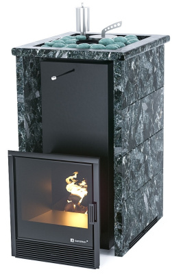 Печь "Сочи" в трехстороннем кожухе с открытым верхом (Пироксенит)