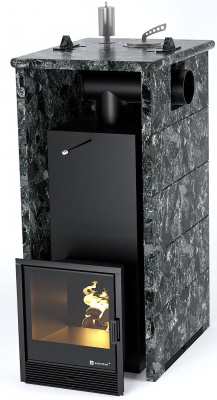 Печь "Геленджик" М2 в полноценном кожухе с боковым подключением (Пироксенит) - купить в Краснодаре с доставкой по Краснодарскому краю!