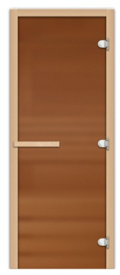 Дверь FireWay стеклянная Бронза матовая 1900x800 8мм 3 петли