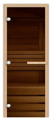 Дверь FireWay стеклянная Бронза 1900x700 8мм 3 петли ЛЕВАЯ