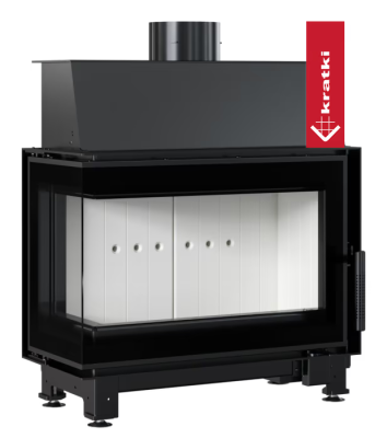 Каминная топка SIMPLE/S/L/BS угловое стекло слева