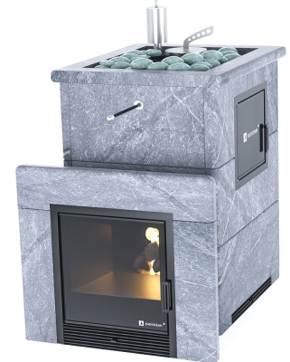 Печь "Анапа" М2 в полноценном кожухе с открытым верхом (Талькохлорит)