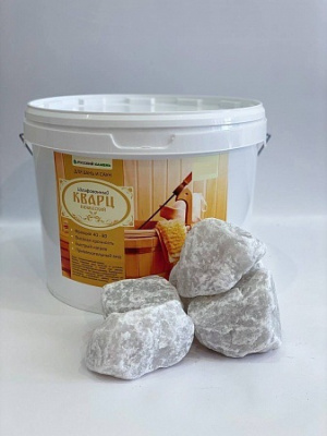 Камень Кварц шлифованный Фракция средняя 10кг (ведро)