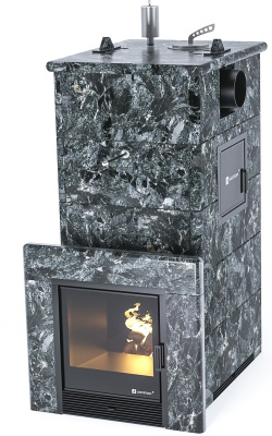 Печь "Геленджик" М2 в полноценном кожухе с боковым подключением (Пироксенит)